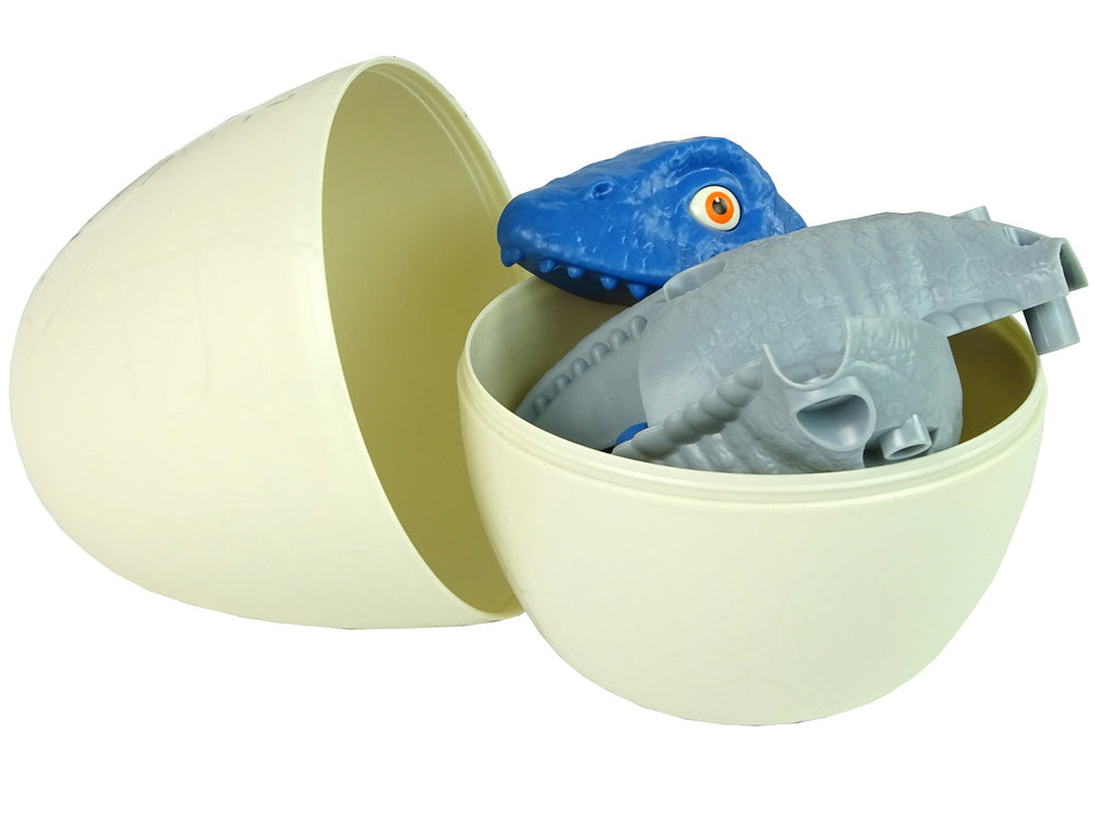 Dinosaurus Mosasaurus s vajíčkem DIY šroubovák modrý