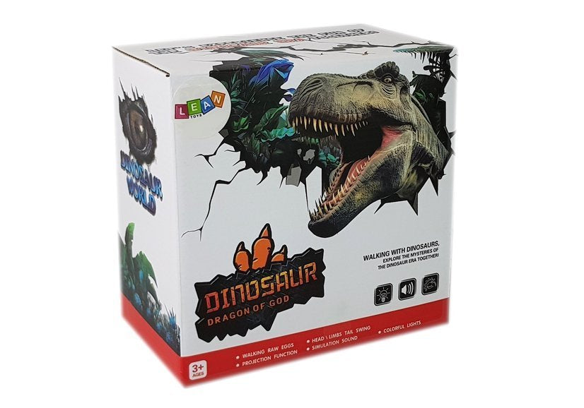 Dinosaurus na baterie – s projektorem a zvuky | hnědý