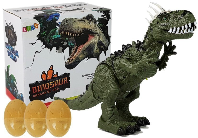 Dinosaurus na baterie s projektorem a zvuky pohyblivý zelený