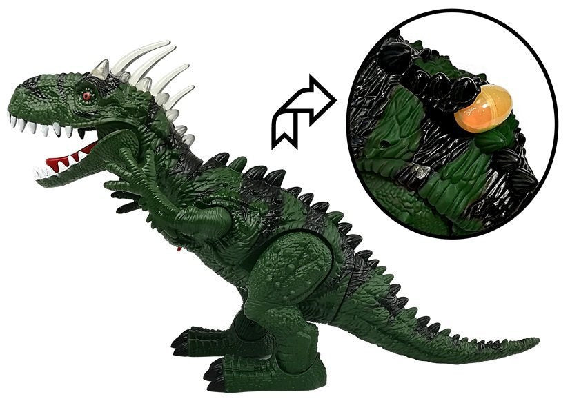 Dinosaurus na baterie s projektorem a zvuky pohyblivý zelený
