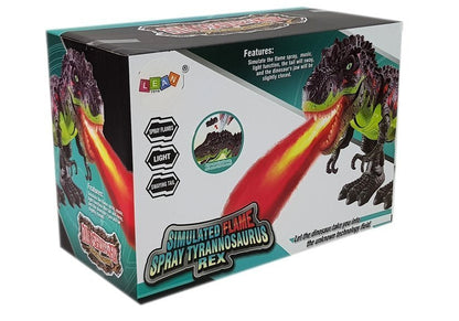 Dinosaurus na baterie s vajíčky a ohnivým dechem zelený