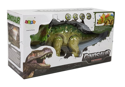 Dinosaurus na baterie Triceratops se zvuky a světly zelený