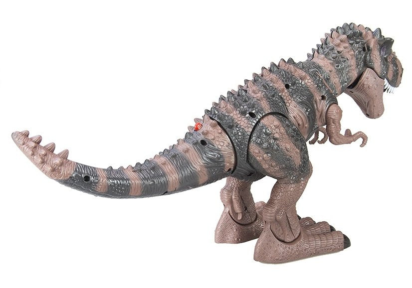 Dinosaurus na baterie Tyrannosaurus Rex chodící hnědý