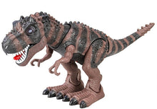 Dinosaurus na baterie Tyrannosaurus Rex chodící hnědý