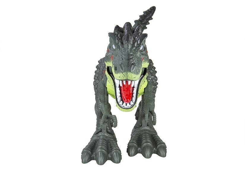 Dinosaurus na baterie Tyrannosaurus Rex chodící se světlem zelený