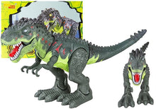 Dinosaurus na baterie Tyrannosaurus Rex chodící se světlem zelený