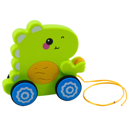 Dinosaurus na šňůrce se zvuky a chrastítkem pro nejmenší zelený
