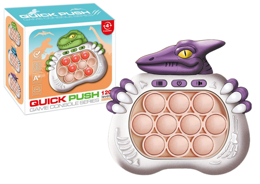 Dinosaurus Pop It se světly a zvuky – senzorická hra | fialový