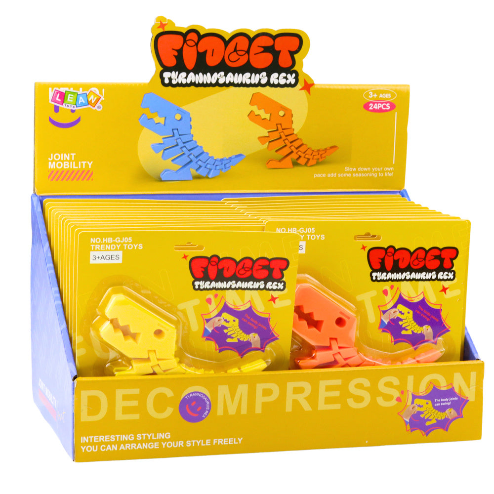 Dinosaurus puzzle fidget 3D – ohebný antistresový | mix barev