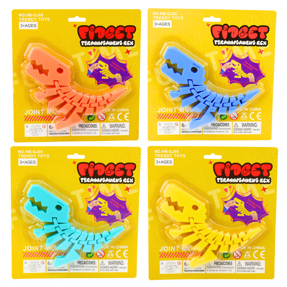 Dinosaurus puzzle fidget 3D – ohebný antistresový | mix barev