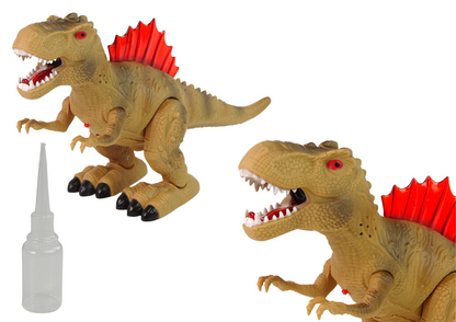 Dinosaurus s vodní párou a světly – na baterie | hnědý