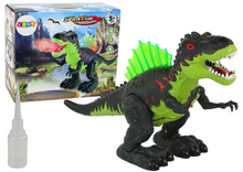 Dinosaurus s vodní párou a světly – na baterie | zelený