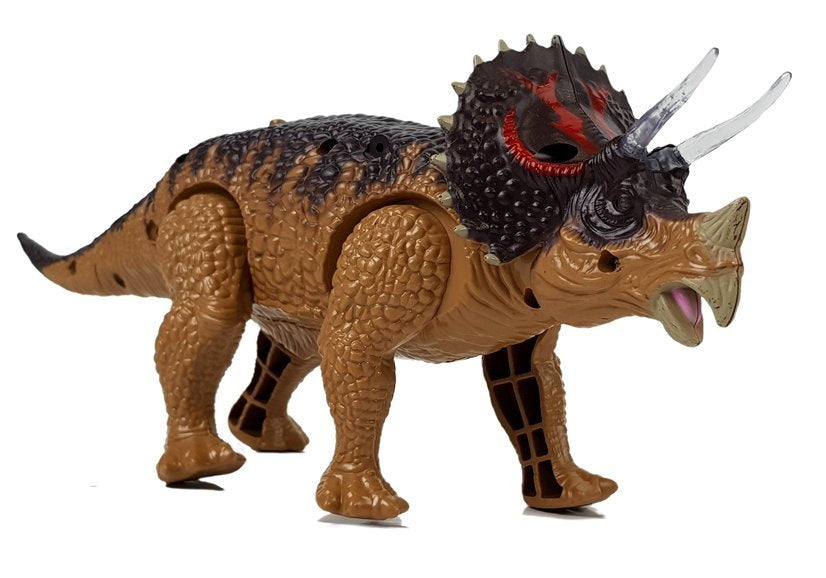 Dinosaurus Triceratops na baterie se světly a zvuky žlutý