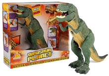 Dinosaurus Tyrannosaurus na baterie – chodící se zvuky | zelený