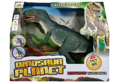 Dinosaurus Velociraptor chodící s ryczením a světelnými efekty