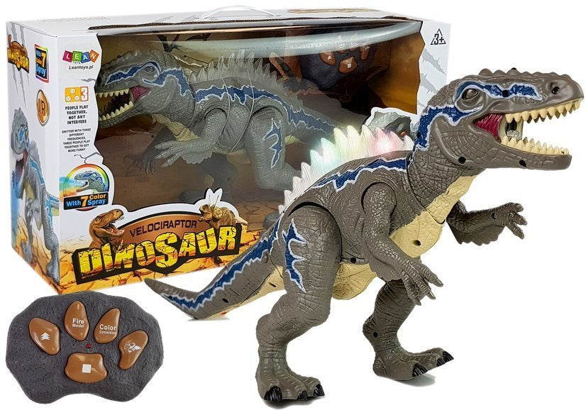 Dinozaur na dálkové ovládání Tyrannosaurus se světly šedý