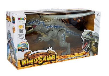 Dinozaur na dálkové ovládání Tyrannosaurus se světly šedý
