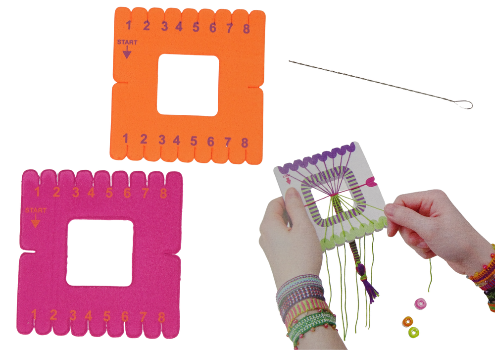DIY sada na výrobu náramků – s mulinou a korálky