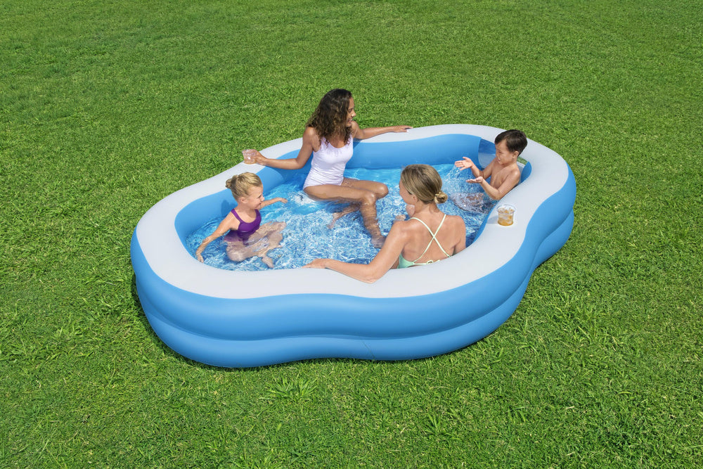 Dmuchací bazén 270x198x51 cm se sedátky a držáky – Bestway