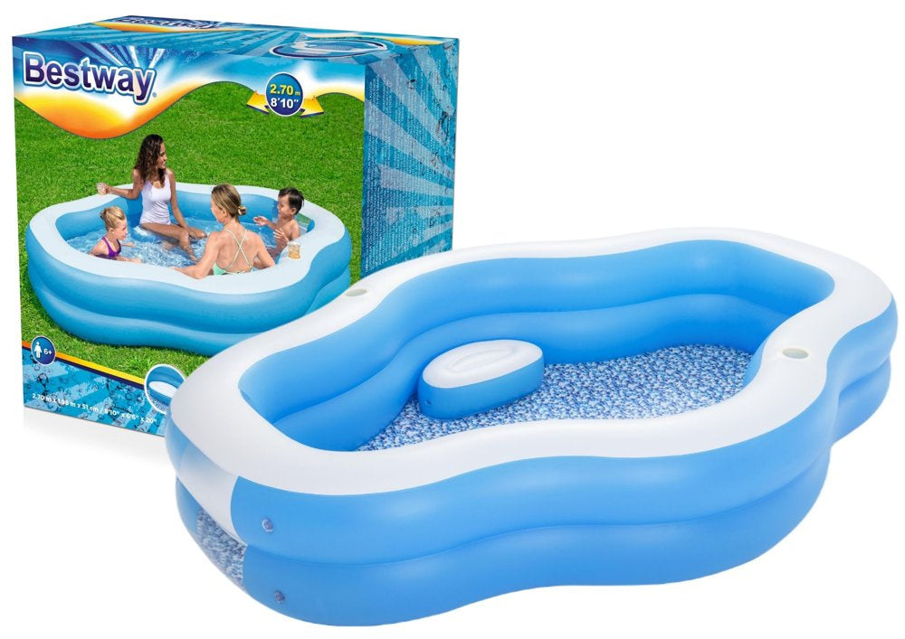 Dmuchací bazén 270x198x51 cm se sedátky a držáky – Bestway