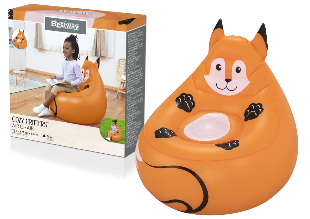 Dmuchací křeslo Liška 72x72x64 cm – s třpytkami | Bestway