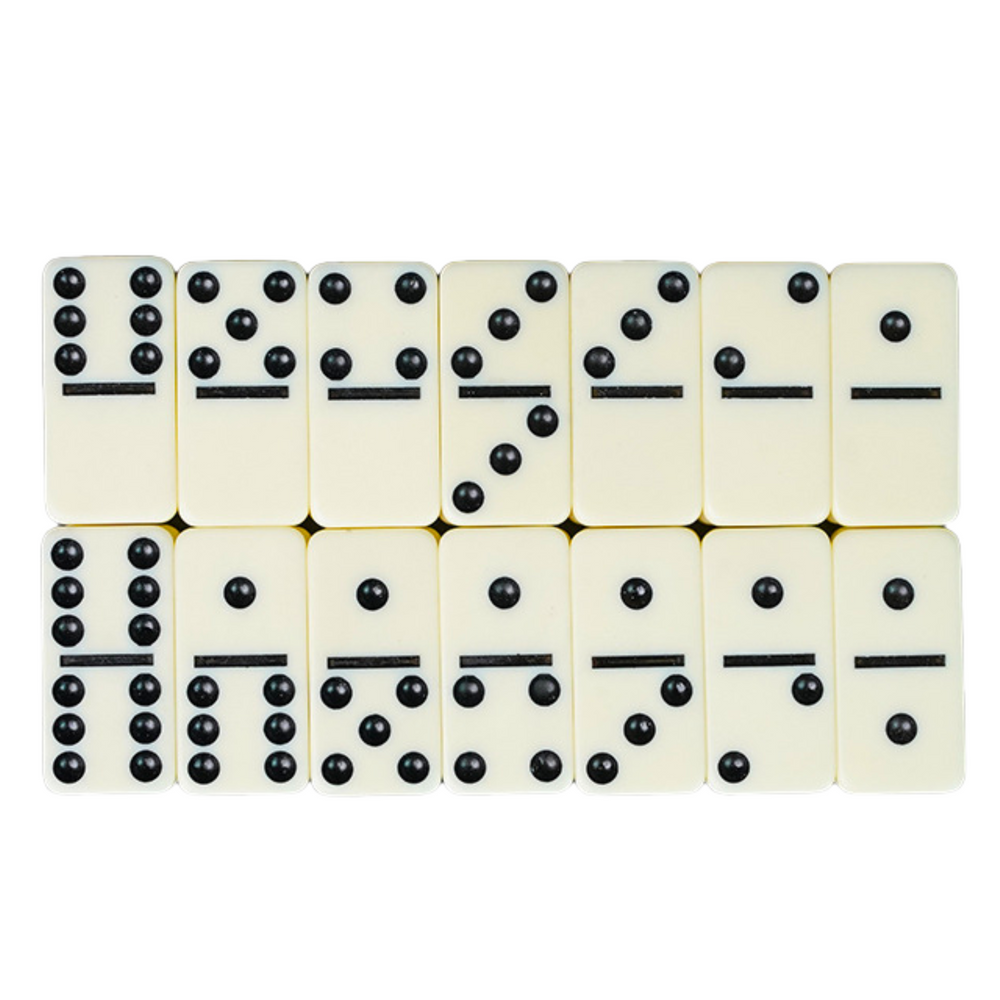 Domino klasická rodinná hra – 28 kostek v kovovém balení