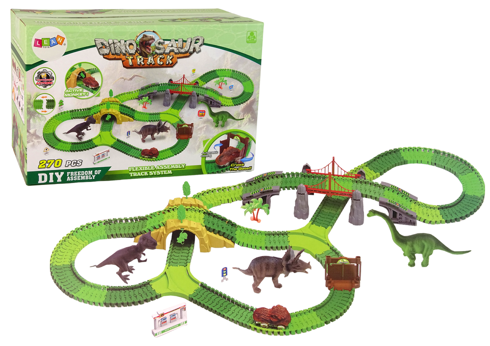 Dráha pro dinosaury 270 dílů – s figurkami a příslušenstvím