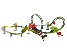 Dráha se spirálou a dinosaurem – se zvuky a světly