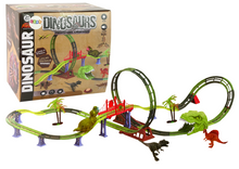 Dráha se spirálou a dinosaurem – se zvuky a světly