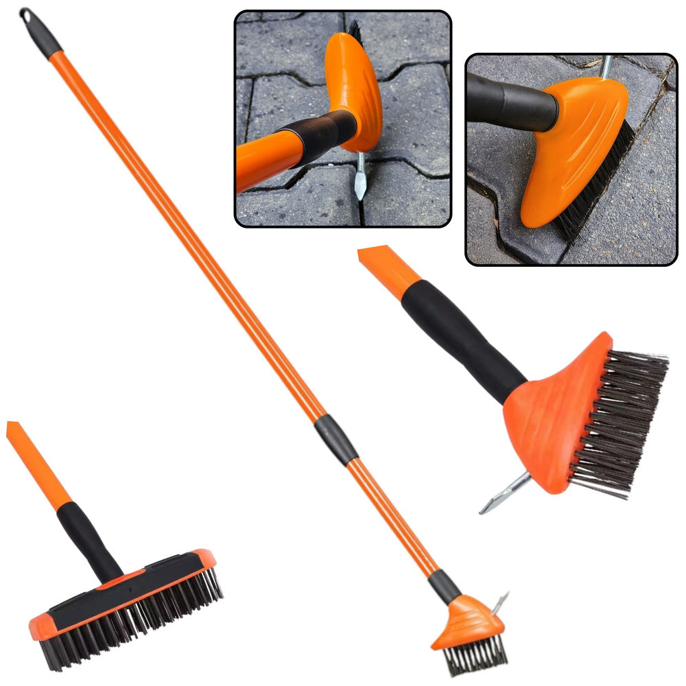 Drátěný kartáč na čištění spár – se škrabkou | oranžový