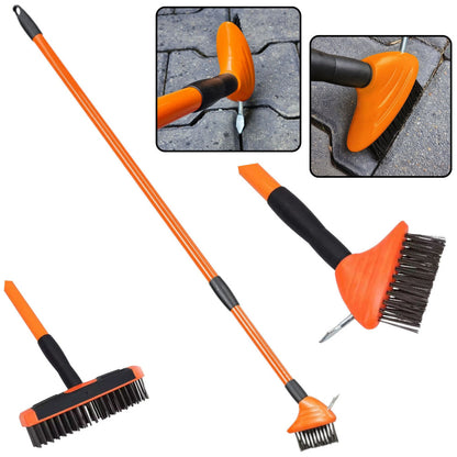 Drátěný kartáč na čištění spár – se škrabkou | oranžový