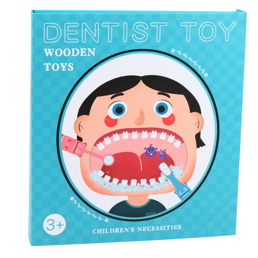 Dřevěná dentistní souprava s magnetickou knihou pro děti