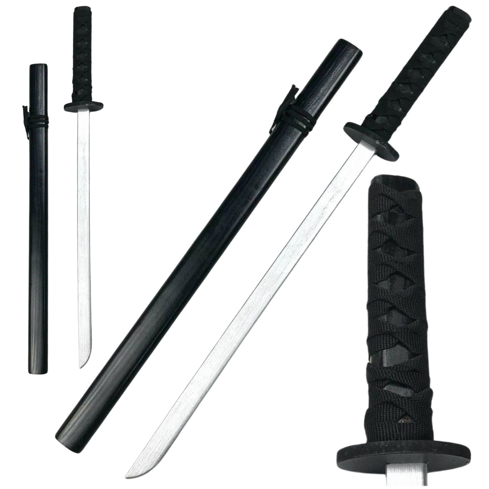 Dřevěná katana meč 70cm – na hraní a trénink | černá