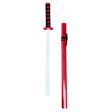 Dřevěná katana s pochvou 70 cm – trénink a hra | červená