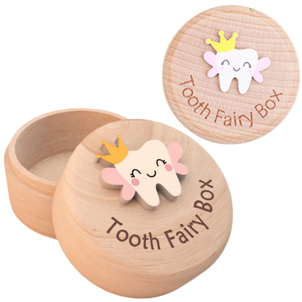 Dřevěná krabička na mléčné zuby – s gravírováním | Tooth Fairy