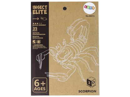 Dřevěné 3D puzzle Škorpión – stavebnice 35 dílů