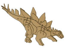Dřevěné 3D puzzle Stegosaurus – vzdělávací stavebnice 41 dílů