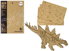 Dřevěné 3D puzzle Stegosaurus – vzdělávací stavebnice 41 dílů