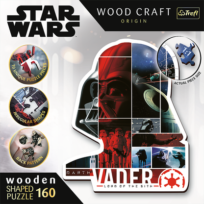 Dřevěné puzzle 160 dílků s figurkami Darth Vader – Star Wars Trefl