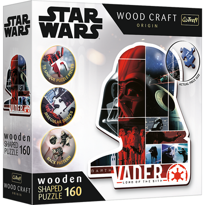Dřevěné puzzle 160 dílků s figurkami Darth Vader – Star Wars Trefl