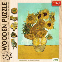 Dřevěné puzzle 200 dílků Slunečnice Vincent van Gogh – Trefl