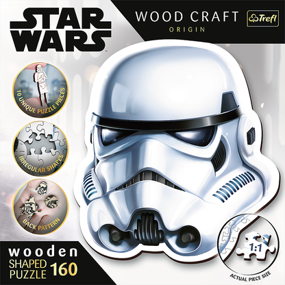 Dřevěné puzzle helma Stormtroopera 160 dílků – Star Wars Trefl