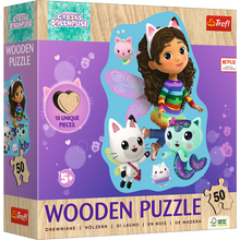 Dřevěné puzzle konturové 50 dílků Veselá Gabby – Trefl