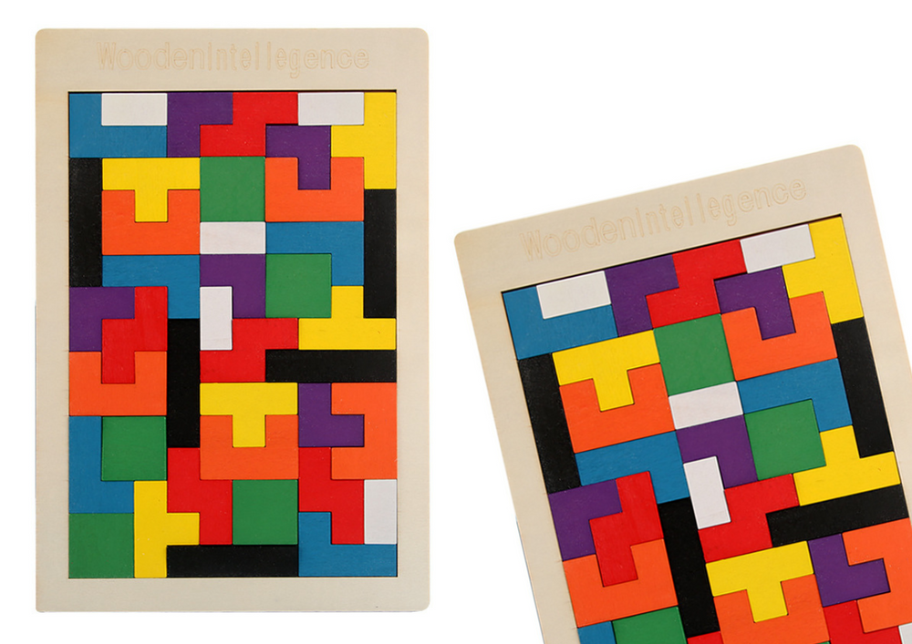 Dřevěné puzzle logická skládačka 40 dílků