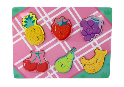 Dřevěné puzzle pro děti barevné – skládačky 30x22cm