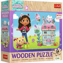 Dřevěné puzzle Veselá Gabby a přátelé 24 dílků – Trefl
