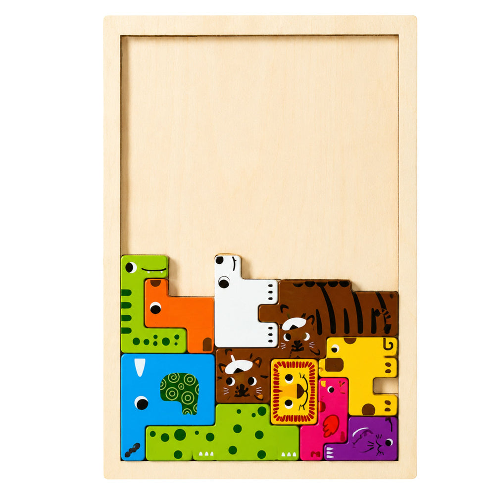 Dřevěné puzzle zvířátka 20 dílků – logická skládačka pro děti