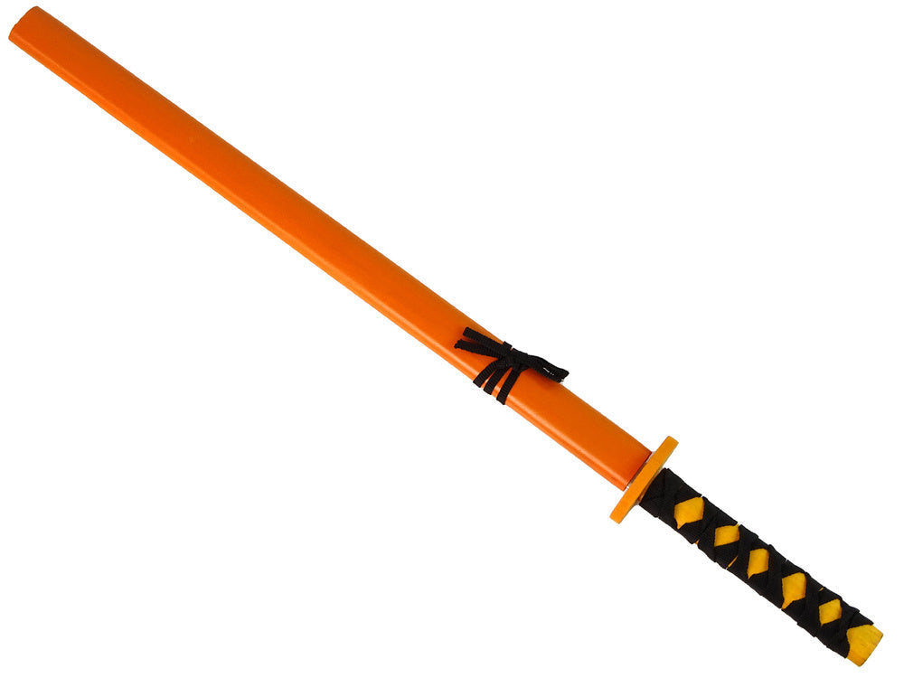 Dřevěný meč s pouzdrem 73 cm – rytířský oranžový