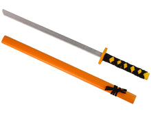 Dřevěný meč s pouzdrem 73 cm – rytířský oranžový