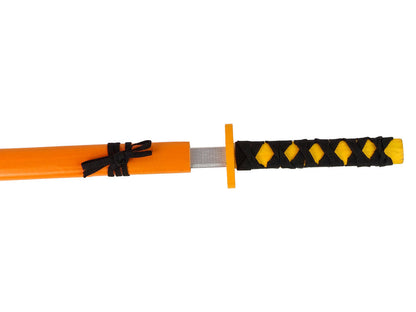 Dřevěný meč s pouzdrem 73 cm – rytířský oranžový